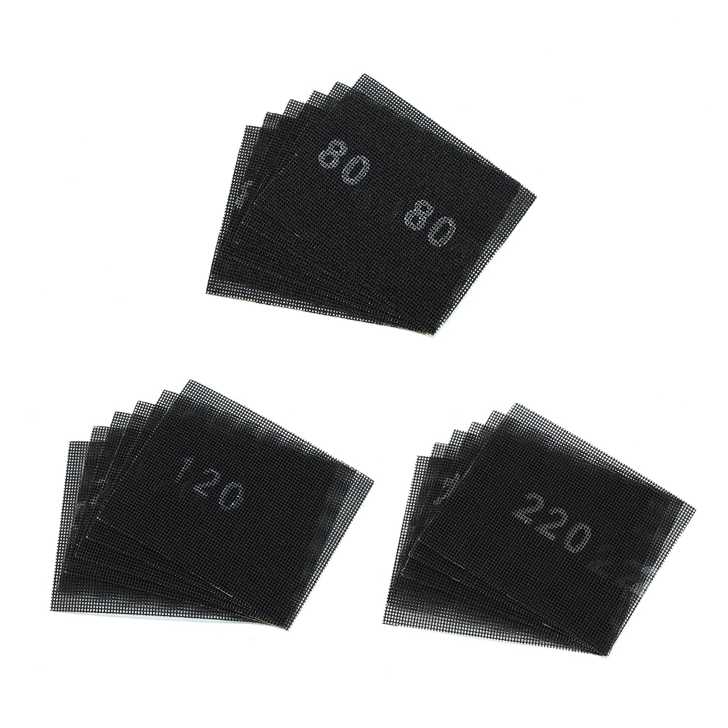 Photo 1 of SCOTTCHEN Sanding Mesh 1/4 Sheet (18pcs) 5.5" x 4.5" for Palm Sanders Sheets 80/120/220 Grit