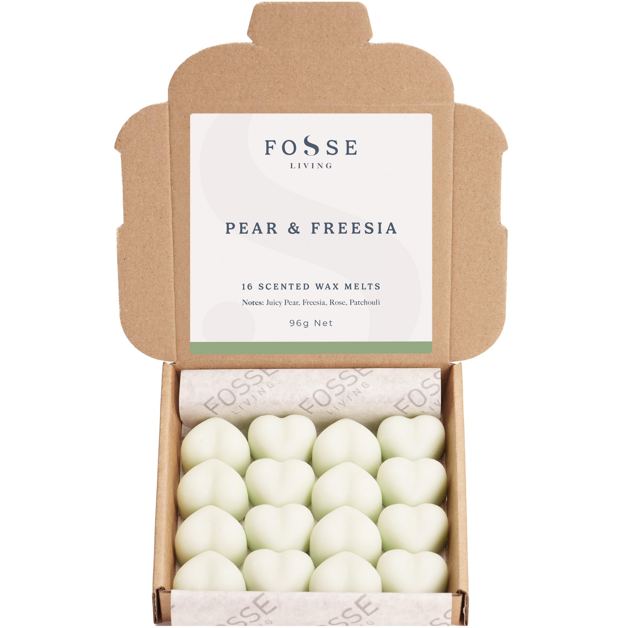 Fosse Living Pear and Freesia Strong Scented Wax Melts 16 Pack - The Gift for Every Occasion – Made in The UK — image 1