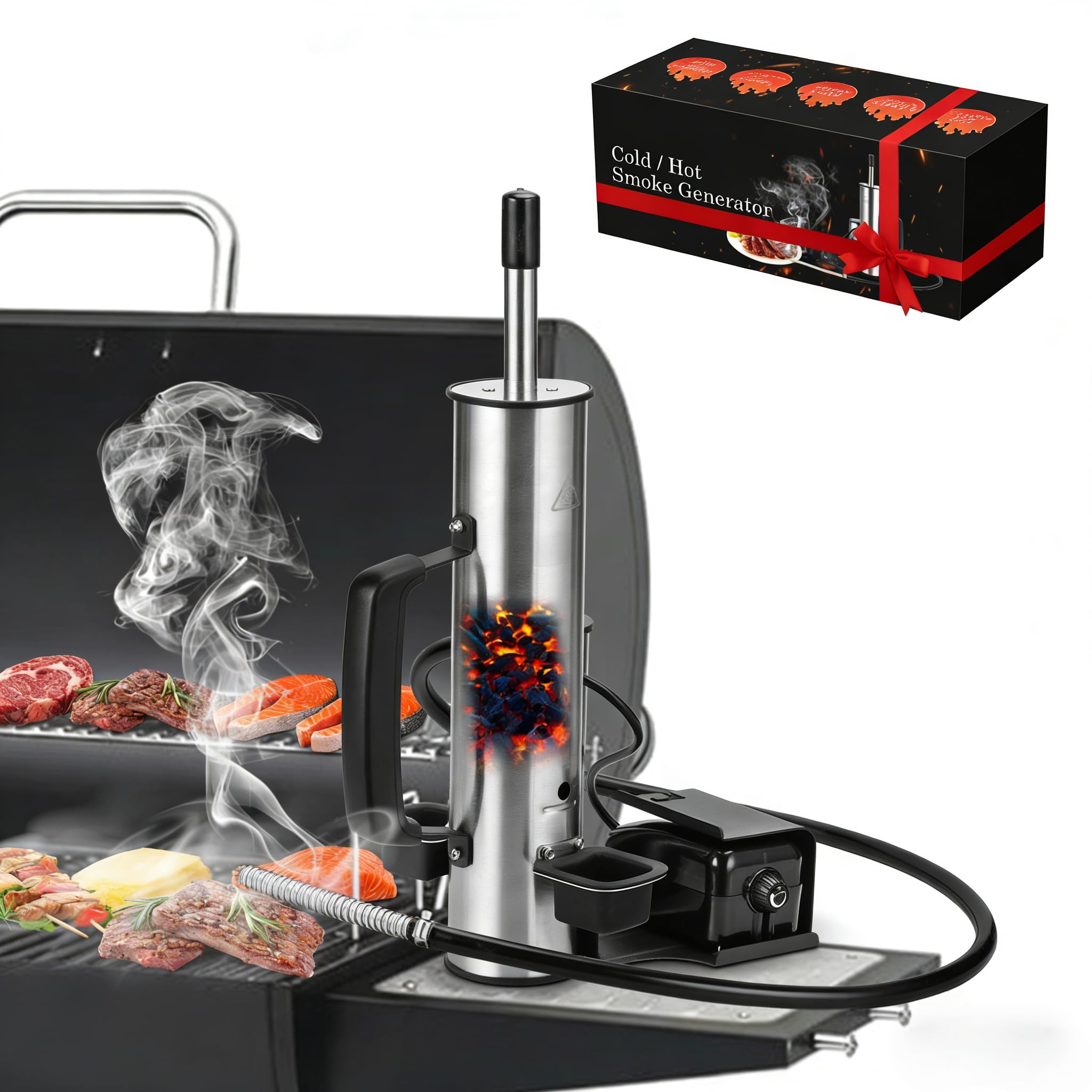 Photo 1 of 2026 Portable Electric Smoke Generator, Adjustable Smoke Control & Fits 99% Pellet Smokers & Grills, Cold/Hot Smoking Modes for Meats, Salmon & Cheeses – Great Gift Idea for Smoke Lovers