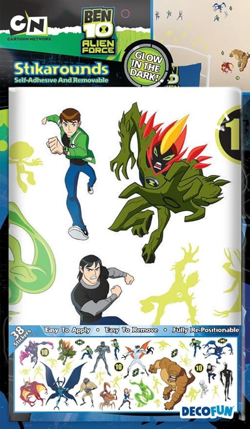 Decofun, Ben 10 Alien Force Stikarounds, Self Adhesive Wall Stickers