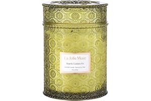LA JOLIE MUSE Christmas Candle | Starlit Golden Fir | Pine, Cedarwood & Fir Balsam | 19 oz Large Wooden Wick Soy Candle | 90 Hours Clean Burn | Gift-Ready for Christmas & Winter Gatherings