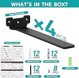 Yeabett Shelf Brackets 4 Pack Right Angle Floating Shelf Brackets 15cm 70kg view 8