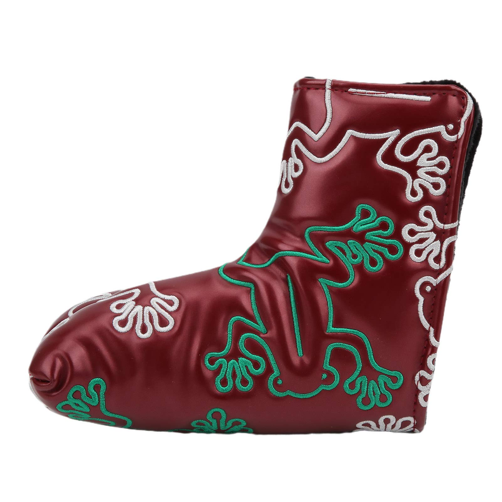 Putter Headcover Straight Putters Head Cover PU Protect Covers with Strong Magnetic Closure Design(WIND RED)