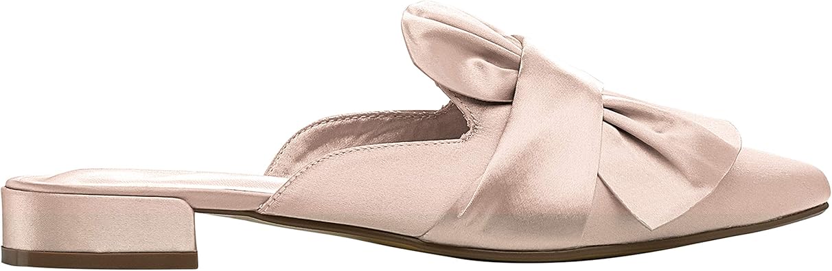 satin mules flat