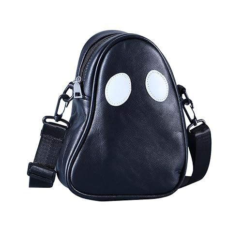OXYPLAY PU Leather Funny Ghost Crossbody Bag for Men, Halloween