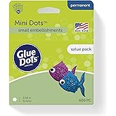 Glue Dots, Mini Dots Value Pack, Double-Sided, 3/16", 600 Dots, DIY Craft Glue Tape, Sticky Adhesive Glue Points, Liquid Hot 