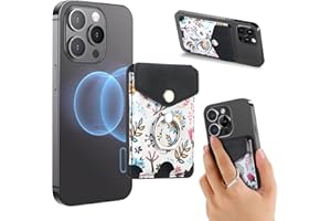 Giumel Magnetic Wallet with Phone Ring Stand, Compatible with Mag-Safe Wallet, with Privacy Flip Cover and Super Strong Magnetic Force. Magnetic Wallet for iPhone 15/14/13/12 for Girl Women Black