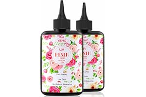 YIEHO UV Resin-200g Upgraded Crystal Clear Hard UV Curing Epoxy Resin Starter Supplies for Craft Jewelry Making