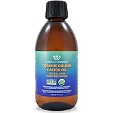 Queen of the Thrones Organic Golden Castor Oil - Pure Cold-Pressed Castor Oil for Self-Care - Multipurpose Clean Beauty Produ
