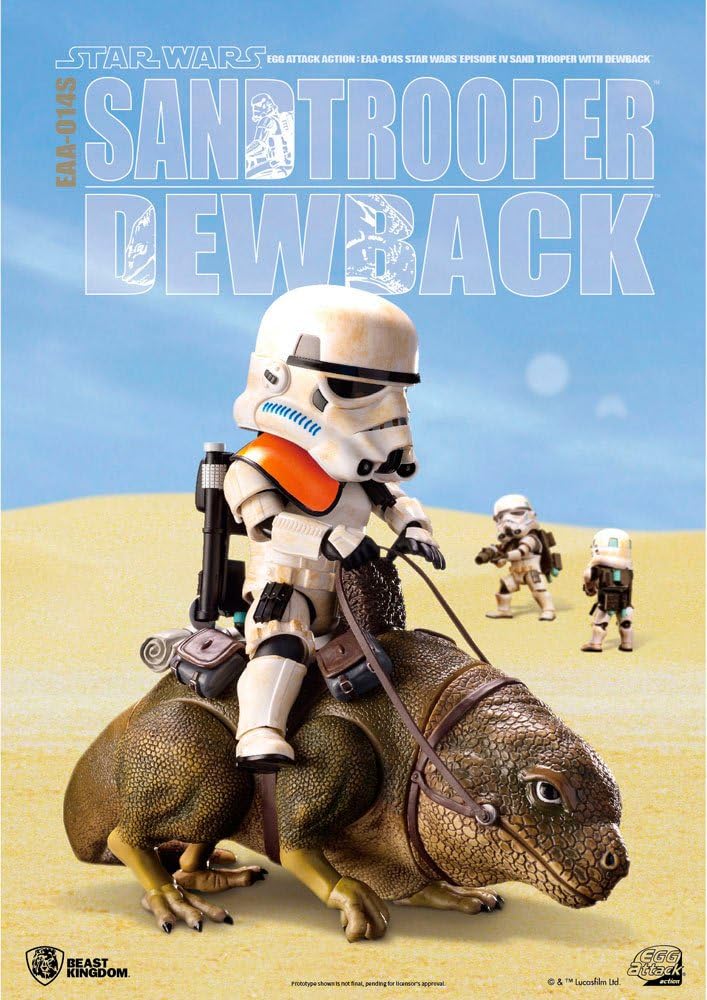 Beast KingdomToys Star Wars Episode IV Egg Attack Action Figure 2-pack Dewback & Sandtrooper 9/15