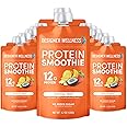 Designer Wellness Protein Smoothie, Real Fruit, 12g Protein, Low Carb, Zero Added Sugar, Gluten-Free, Non-GMO, No Artificial Colors or Flavors, Tropical, 12 Count