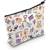 MNIGIU Funny Vet Med Cosmetic Bag Vet Tech Gift Animal Lover Gift Vet Meme Makeup Bag Veterinarian Gift
