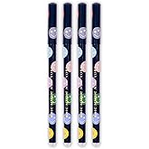 kate spade new york Erasable Pen Set of 4, Fine Point Pen with Cap (Spade Smiley)