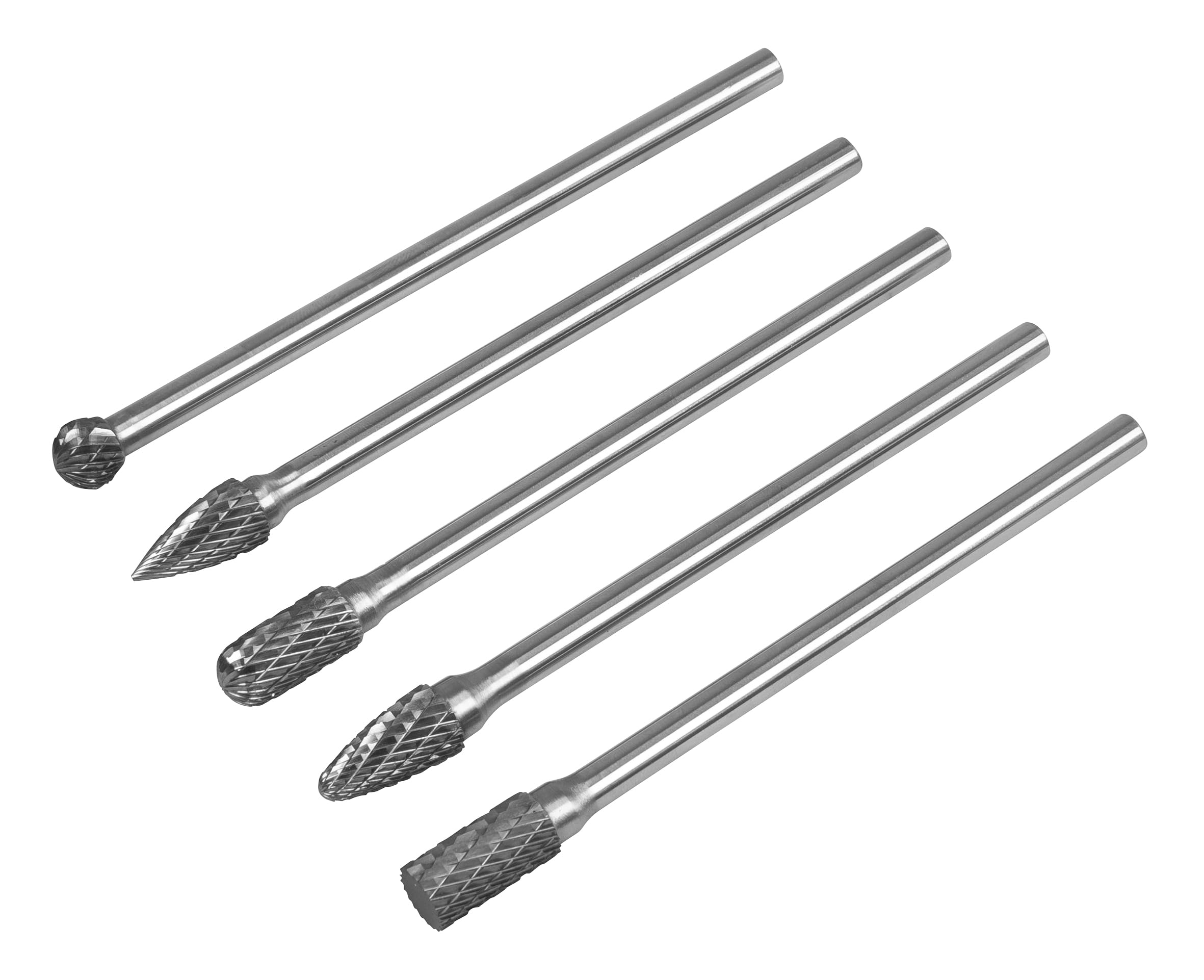 Sealey Extra-Long Tungsten Carbide Rotary Burr Set 5pc - SDBK5XL