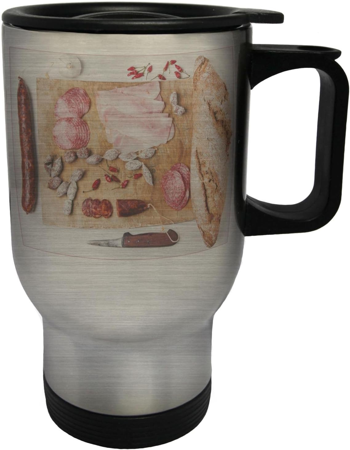 Fleisch-Fest Salami Italien New World Chef Edelstahl Thermischer Reisebecher 14oz 400ml Becher Tasse b959ts