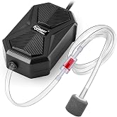 hygger Aquarium Air Pump, Ultra Quiet Oxygen Aerator with Air Stone Airline Tubing Check Valve, Aquarium Fish Tank Air Bubbler for 3 to 79 Gallon Tank and Bucket