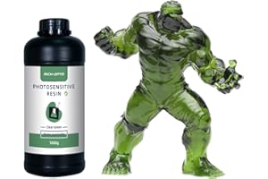 RICH-OPTO 1kg Water Washable LCD 3D Printer Resin UV Curing 405nm Quick Printing Speed Low Odor High Accuracy Photopolymer Clear Green