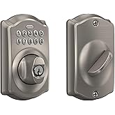SCHLAGE BE365 CAM 619 Camelot Satin Nickel Keypad Deadbolt