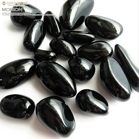 Amazon 表面ツヤツヤ モリオン 黒水晶 タンブル さざれ石 150g サイズ大 浄化 魔除け 天然石 パワーストーン 本物 インテリア オンライン通販