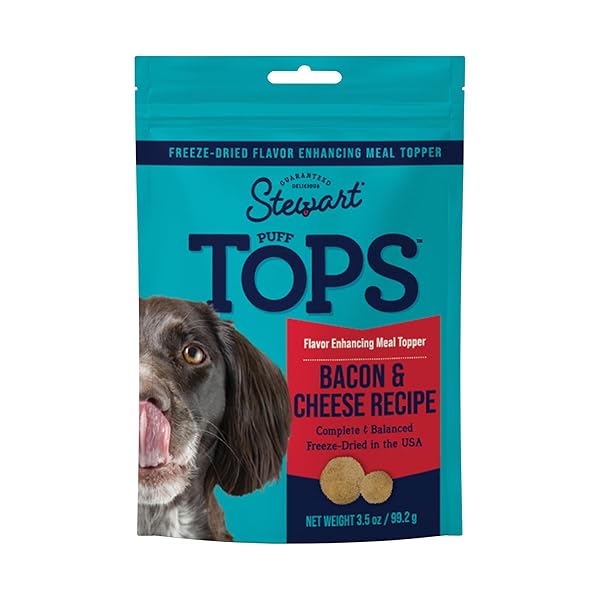 STEWART FREEZE DRIED DOG FOOD TOPPER, PUFFTOPS, BACON...