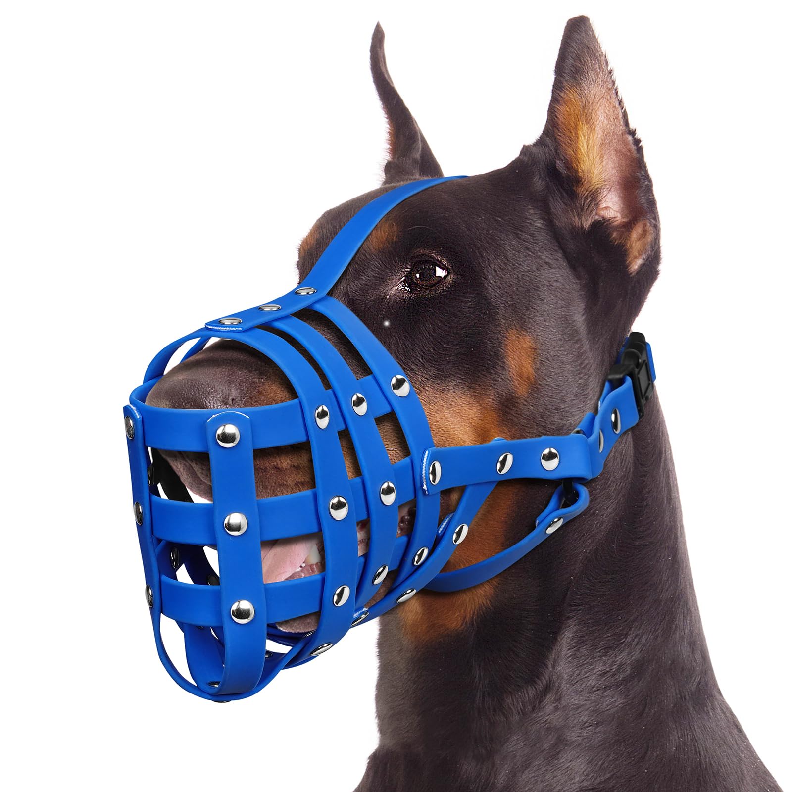 Wire Basket Dog Muzzle For Large Breeds - German Shepherd, Anti-Bark, Sizes M-XXL