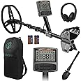 Gbnryg Metal Detector for Adults, Waterproof, 5 Detection Modes, Higher Accuracy 12 Inch IP68 Coil, Larger LCD Display (M55J-