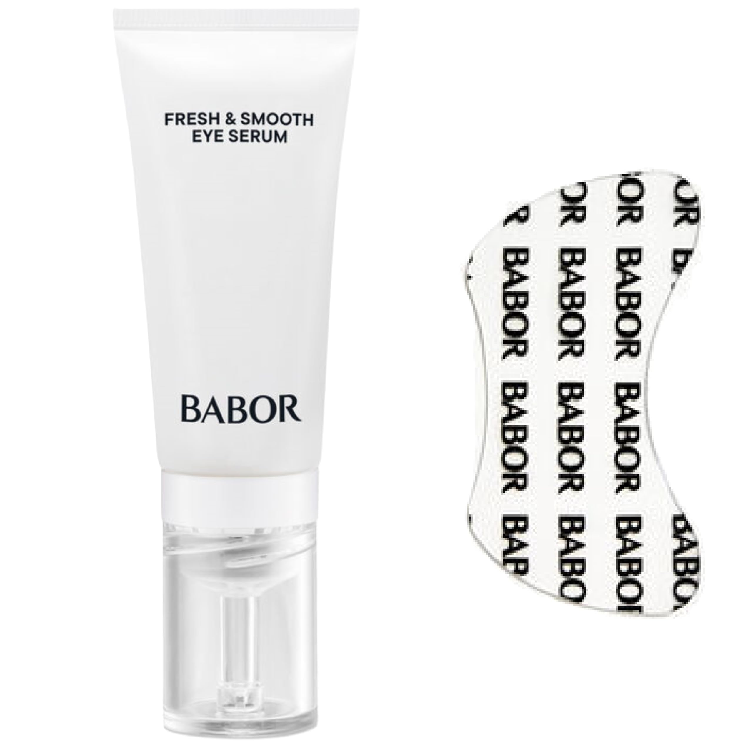 BABOR Instant Fresh & Smooth Eye Serum + Patches | Intensive Moisture & Freshness for a Smooth Eye Area | Eye Serum and Eye Pads (reusable) - 15ml Serum & 2 Eye Pads
