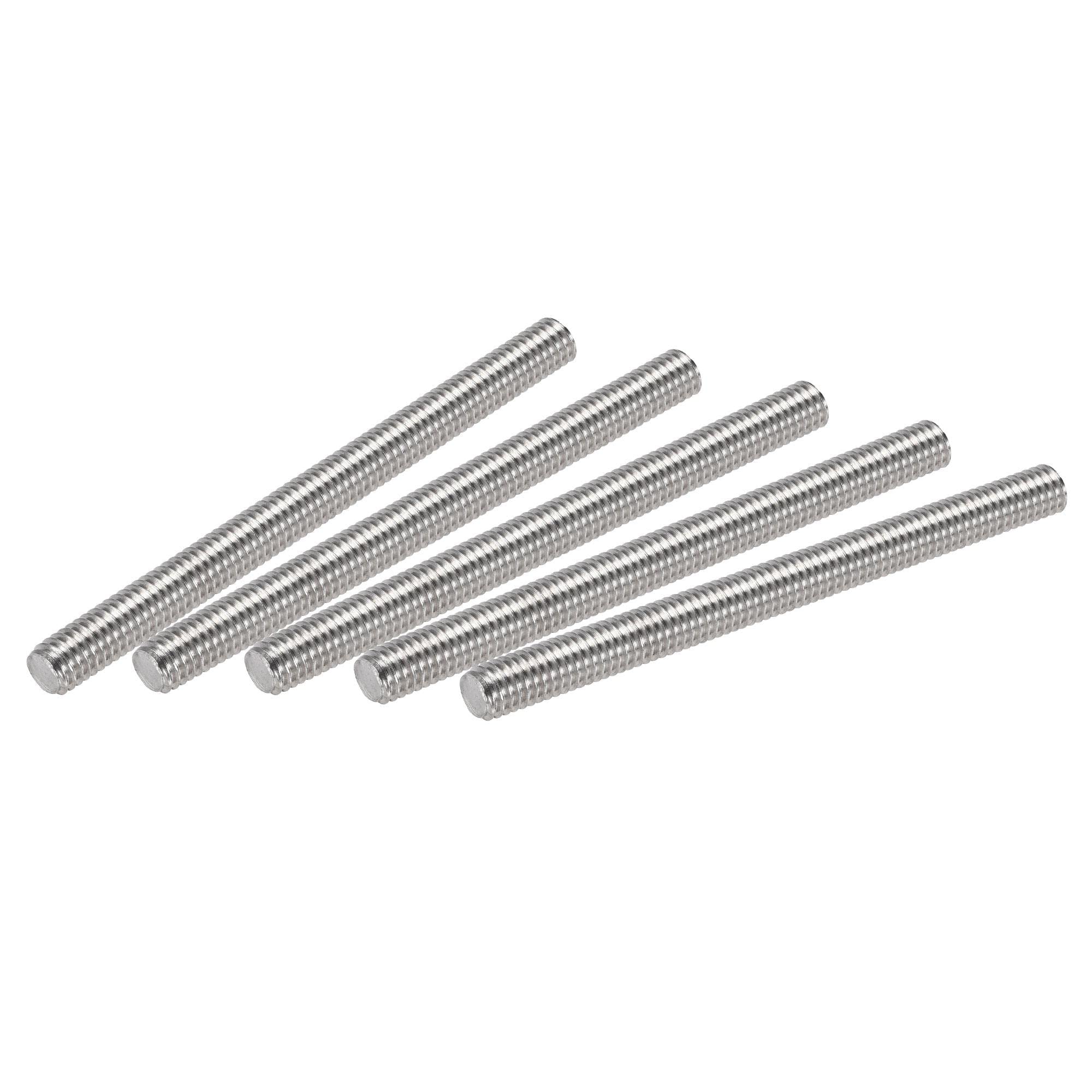 sourcing map 15Pcs M6 x 70mm Fully Threaded Rod 304 Stainless Steel Right Hand Threads,M6-1.0 Thread Pitch