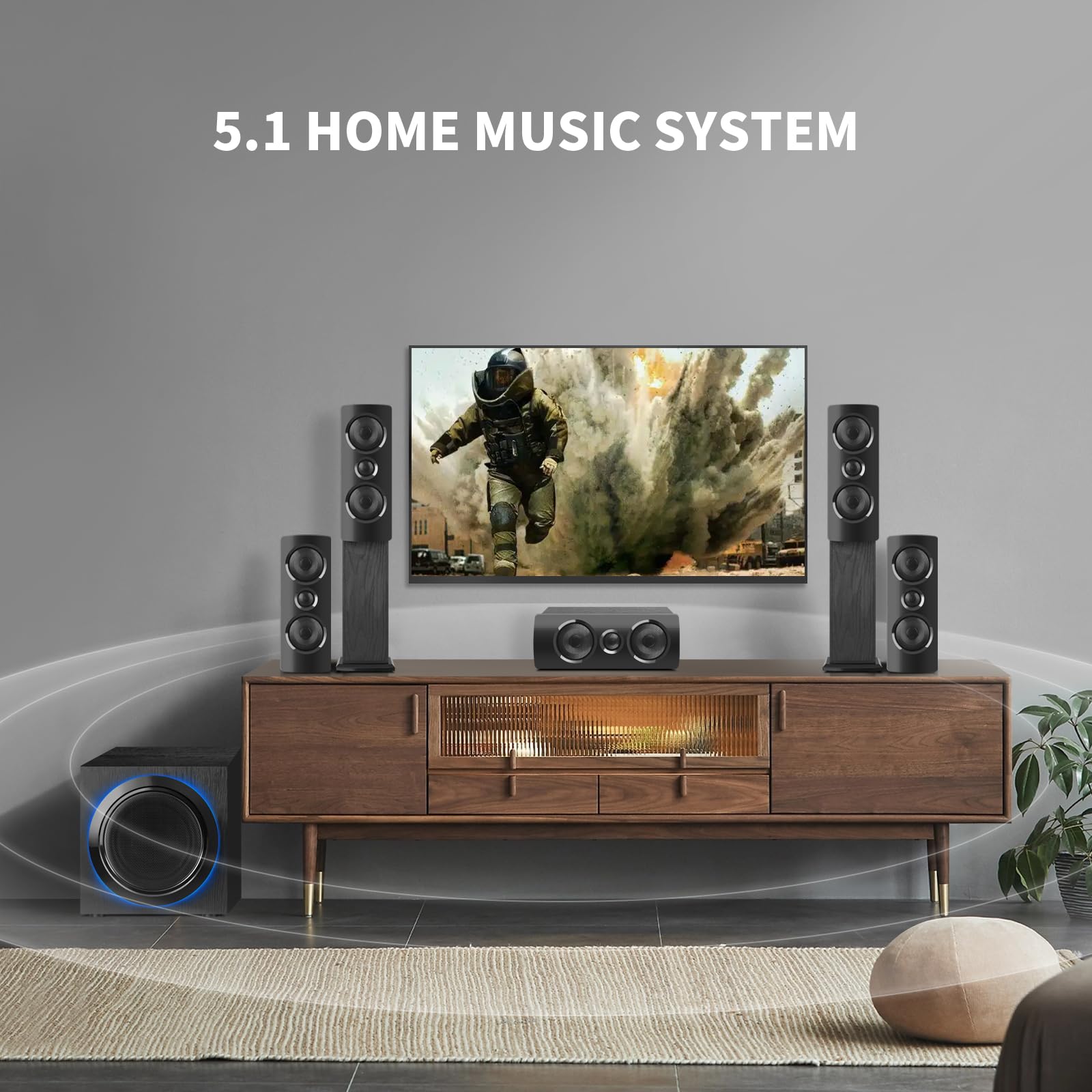 WMQ 5.1 Surround Sound Speaker System with 6.5