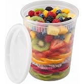 Karat [32oz - 240 ct] Clear PP Injection Molded Round Deli Containers with Lids (FP-IMDC32-PP)