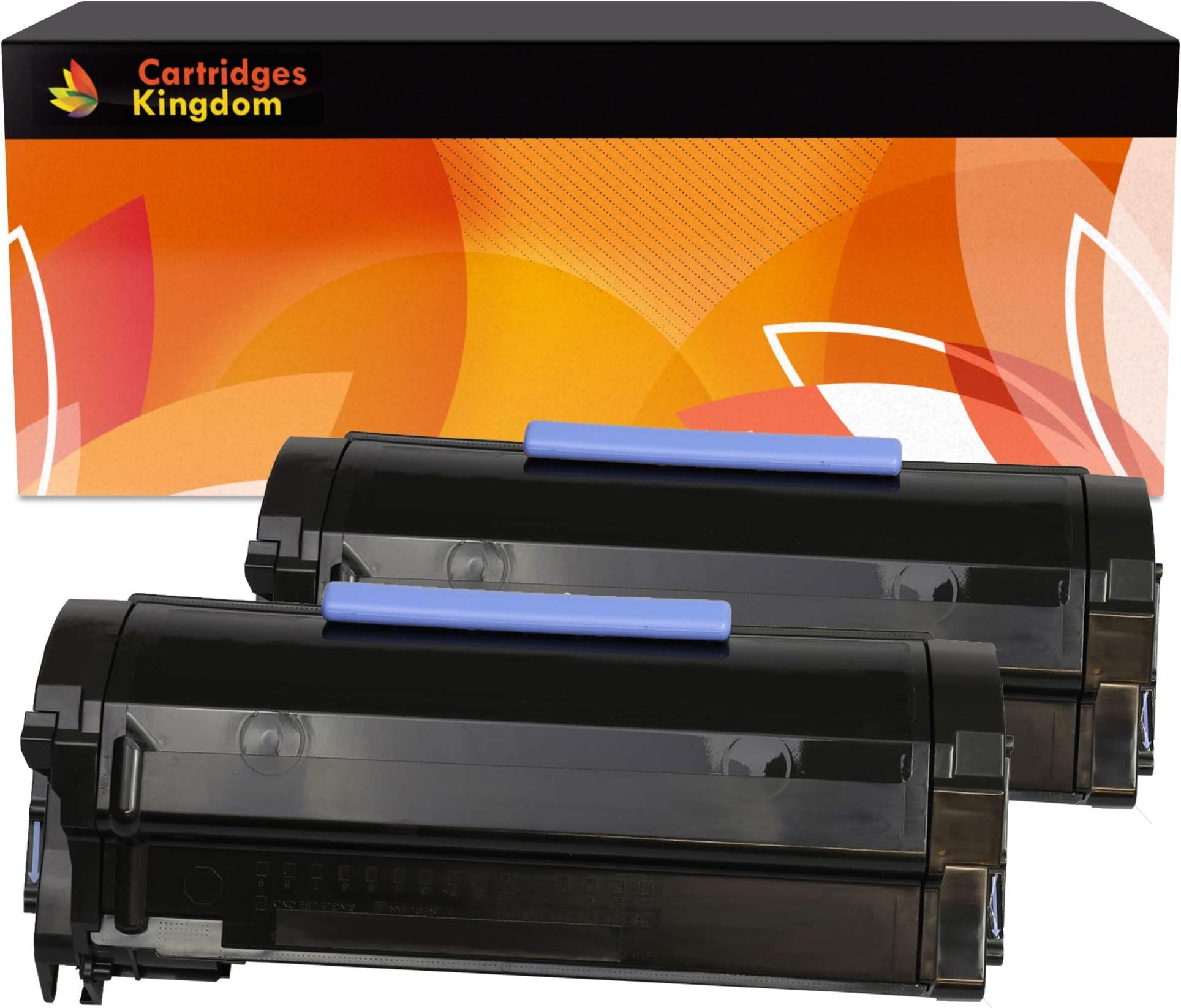 2 Black Toner Cartridges compatible with Lexmark MS317dn, MS417dn, MS517dn, MS617dn, MX317dn, MX417de, MX517de, MX617de