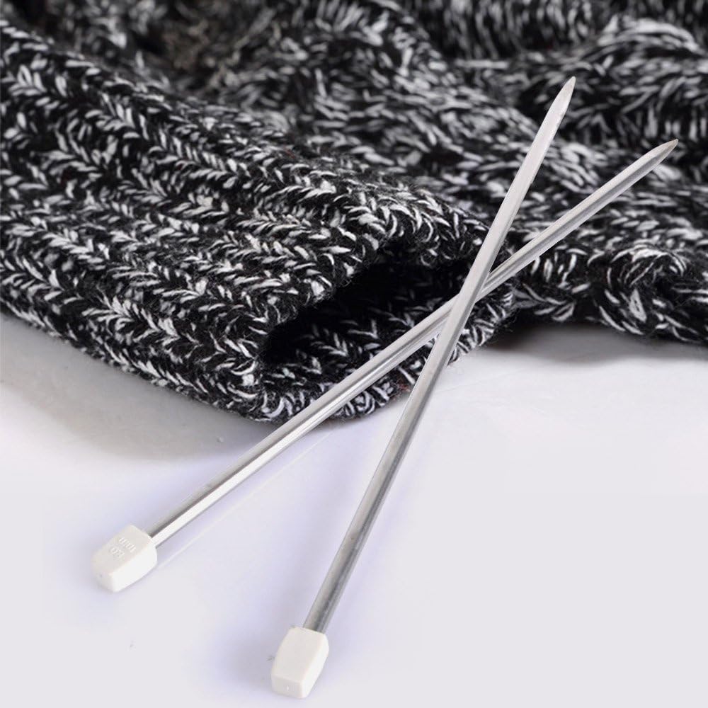 Reelva 11 works (22 Pcs) of 14" Stainless Steel Single Pointed Knitting Needles Kit Set 2.0mm 2.5mm 3.0mm 3.5mm 4.0mm 4.5mm 5.0mm 5.5mm 6.0mm 7.0mm 8.0mm- 36cm - Image 5