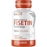 Nutri Fisetin 500mg - Senolytic Activator &amp; Antioxidant - 32 Caps | Clinical Dosage Fisetin - Powerful Senolytic Activator, Antioxidant - Heart Support - Natural Polyphenols