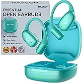 Raycon Essential Open Ear Earbuds – Open Ear Headphones, Earbuds Wireless Bluetooth, Sweat & Water-Resistant Earphones, Running Headphones with Ultra-Lightweight Design, 36 Hours Battery Life (Mint)