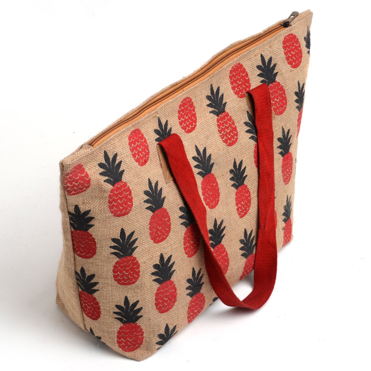 h&b women's tote bag( red,bch-pineapple-red)