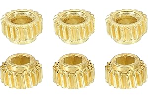 PATIKIL Classical Guitar String Tuning Peg Gear 4.4mm Inner Hexagon Hole Gold Tone for Guitar Tuning Pack of 6