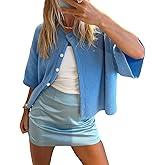 Women Y2k Crop Knit Cardigan T-Shirt Short Sleeve Button Down Casual Knitted Tees Y2k Girls Crop top Streewear