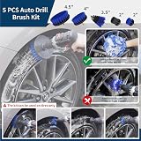 Bemece 29 Piece Car Detailing Kit Blue with Brushes Vents Wheels Interior view 2