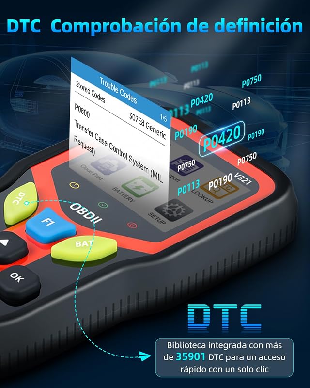 OBD2 Diagnosis, Maquina Diagnosis Coche, OBD2 Diagnosis En Español para Vehículos con Protocolo Obd2 de 1996 o Posteriores (Negro)