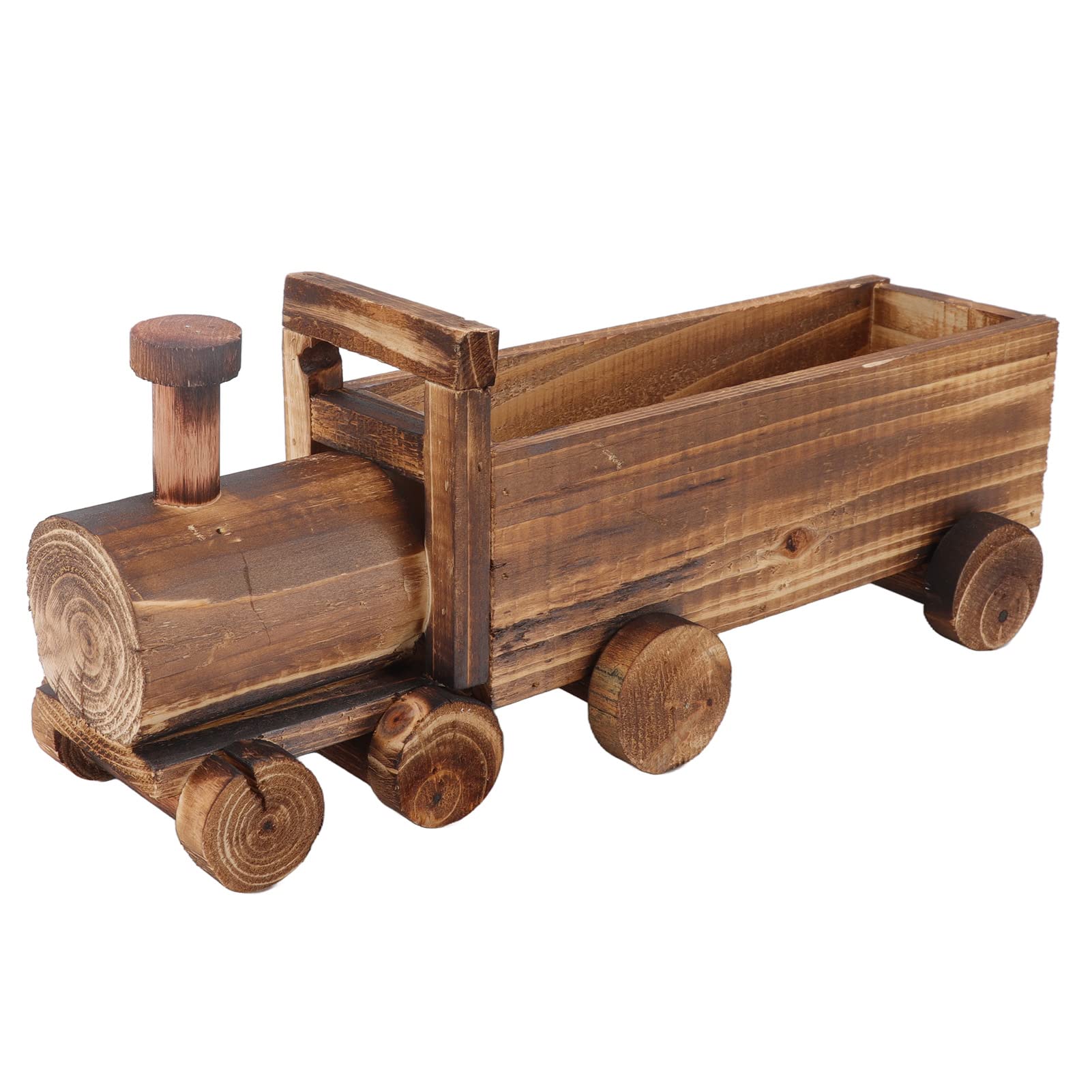 Train Flower Pot, Retro Succulent Cactus Plant Pot, Multifunction Wooden Train Planter, Small Wooden Cart Ornamental Plant Pot, Flower Pots Plant Containers for Home Office Garden Decoration