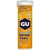 GU Energy Hydration Electrolyte Drink Tablets, 4-Count(48 Servings), Tropical Citrus