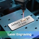 EDSG Personalised Name Badges 1x3in Magnetic Engraved Tags Black Design 1 view 7