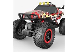 NQD RC Cars Remote Control Car 1:14 Off Road Monster Truck, 4WD Dual Motors Flashing Light Rock Crawler, 2.4Ghz All Terrain Hobby Truck for Kids