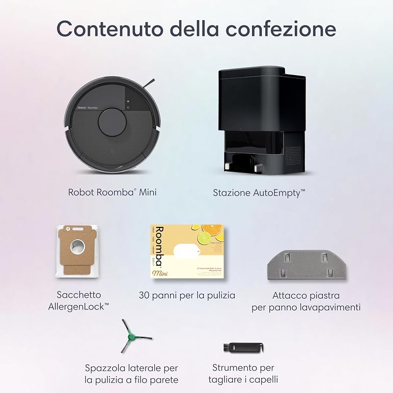Roomba® Mini robot aspirapolvere lavapavimenti, 7.000 Pa
