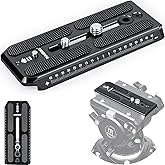 Universal Replacement Quick Release Plate 120mm Long 50mm Width INNOREL QV120 Mount with 1/4" and 3/8" Screws for Manfrotto 501PL Series Video Fluid Head,Innorel f60,DSLR Cameras,Camcorders