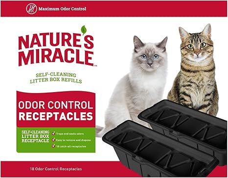 nature's miracle self cleaning litter box waste receptacle