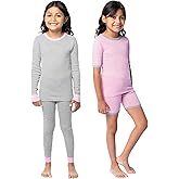 Fruit of the Loom girls 4-piece Tight Fit Pajama Set