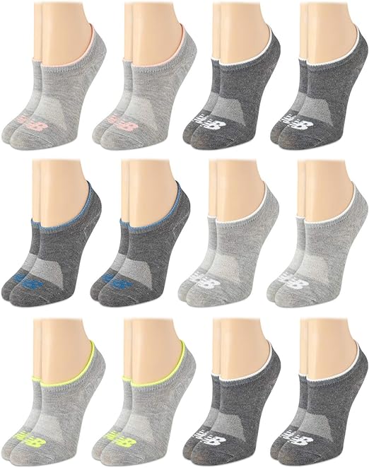 New Balance Women's No Show Breathable Liner Socks (12 Pack) Amazon.co