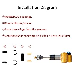 VOLARE Rear Shock Mounting Hardware with IGUS DU