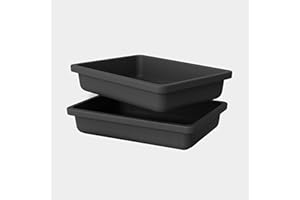 K-SALON Salon Trolley Drawer Black Plastic Drawer-2PCS